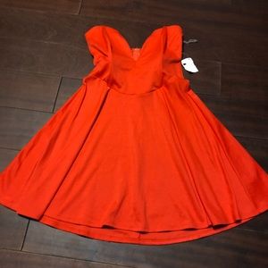 Orange Skater Dress